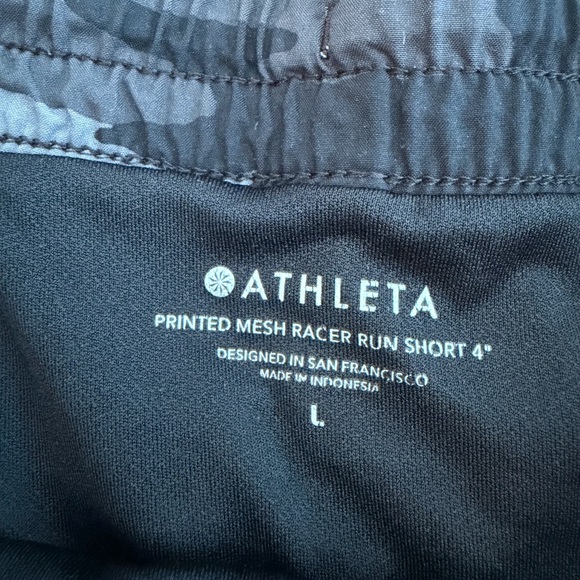 Athleta Women's Camo Shorts - size L *small tear in mesh* - Picture 2 of 4